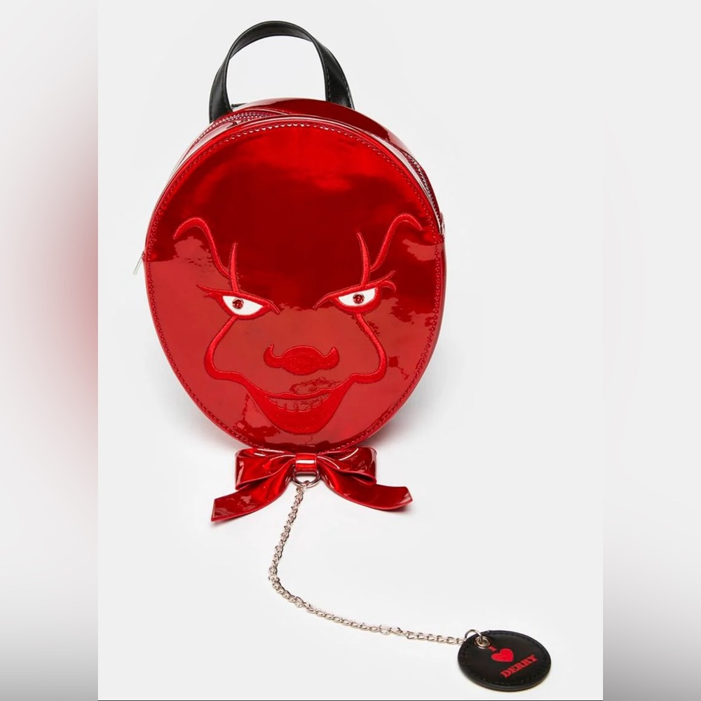Dolls Kill Red Backpack with Face Design - Picture 2 of 10